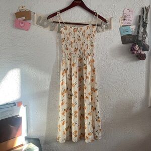 The reformation smocked maxi dress size S